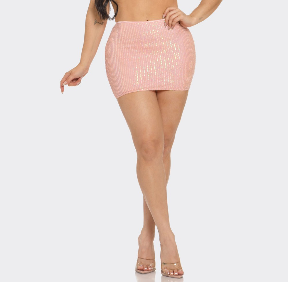 Pink Sequin Mini Skirt – Ruvalux Boutique