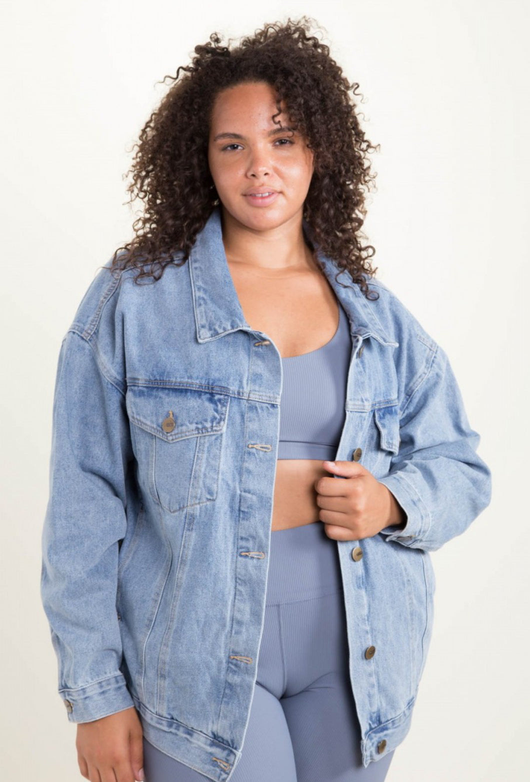 Plus Size 90's Oversized Denim Jacket