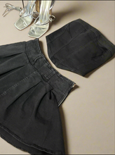 Load image into Gallery viewer, Denim Black Skort
